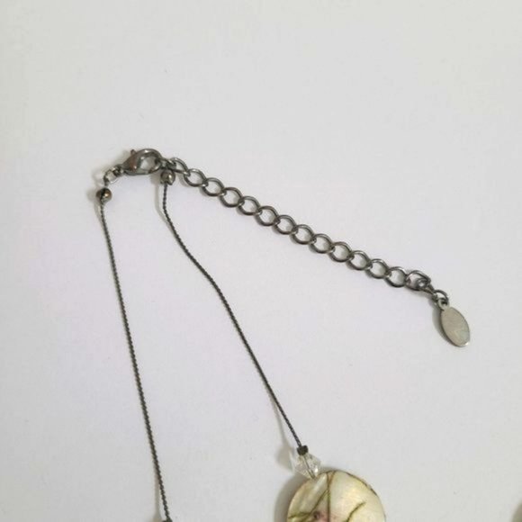 Marble style glass bead  Necklace/Earring set - Picture 4 of 6